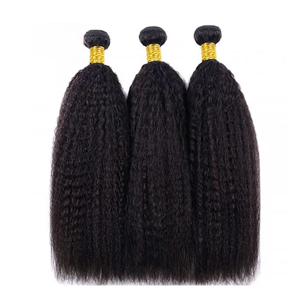 Human Hair Bundles Yaki Straight Bundles 22 22 22 Inch Unprocessed Brazilian …