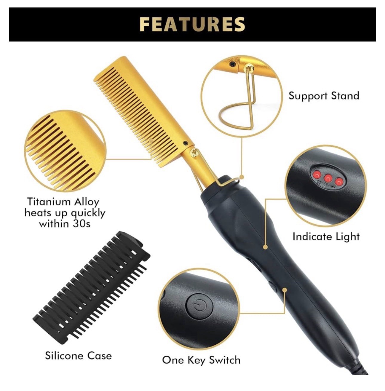 Wig hot comb press and Water-Resistant Lace Kit Glue/Remover DOLA HAIR