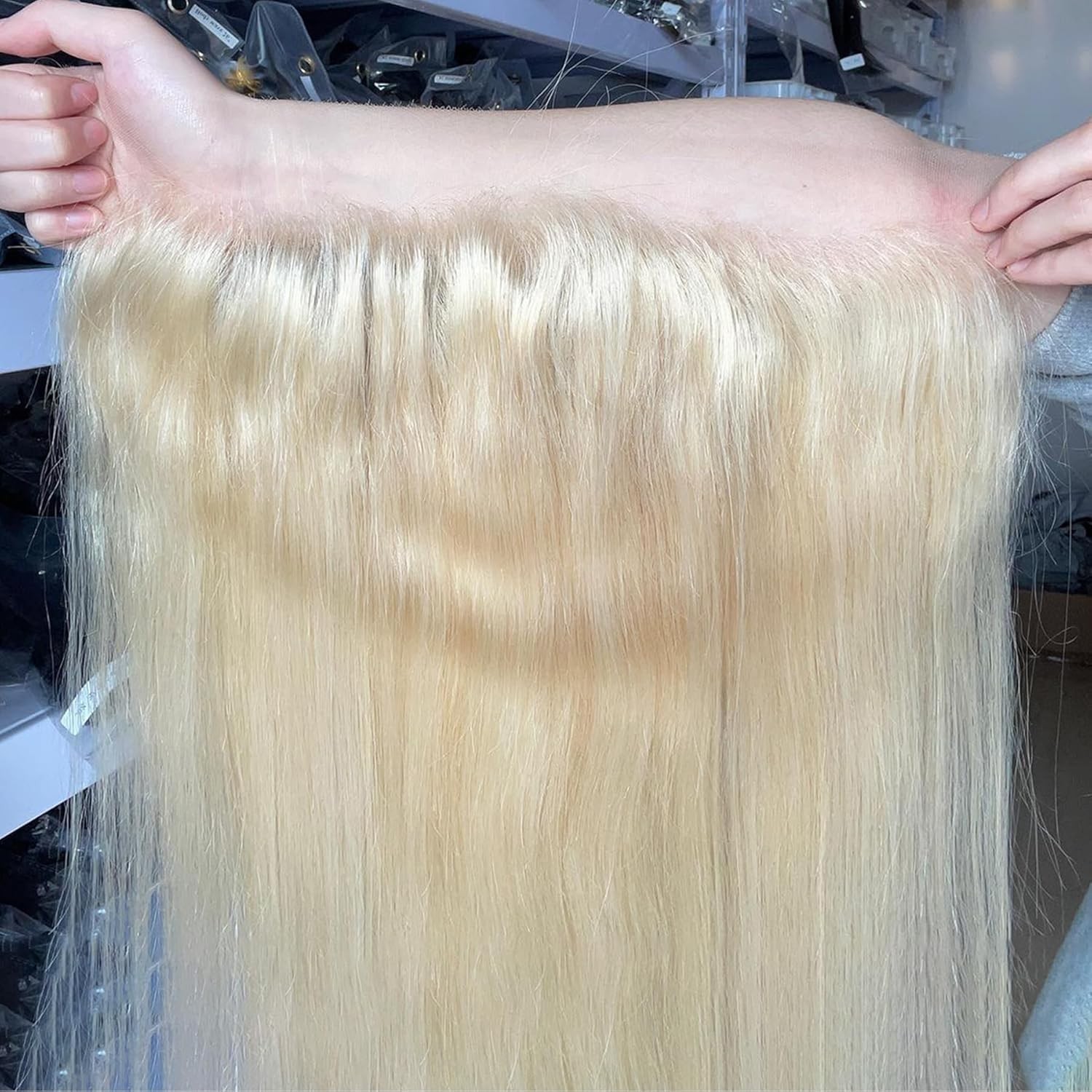 Cysdrh 13X4 Honey Blonde 613 Transparent Lace Frontal Only Human Hair Silky