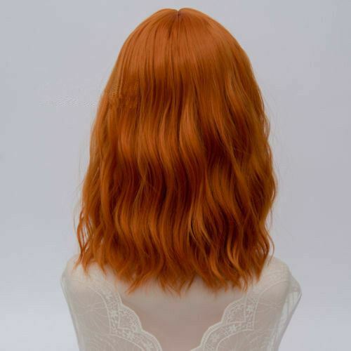 35CM Blonde/Orange/Light Pink/Sliver White Curly Lolita Cosplay Wig Halloween