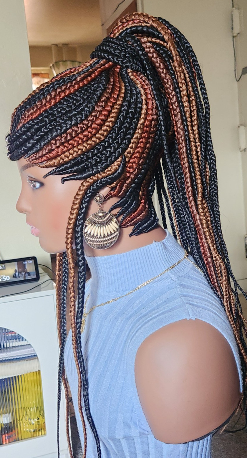 Handmade braided cornrow wig princess Multiple colors