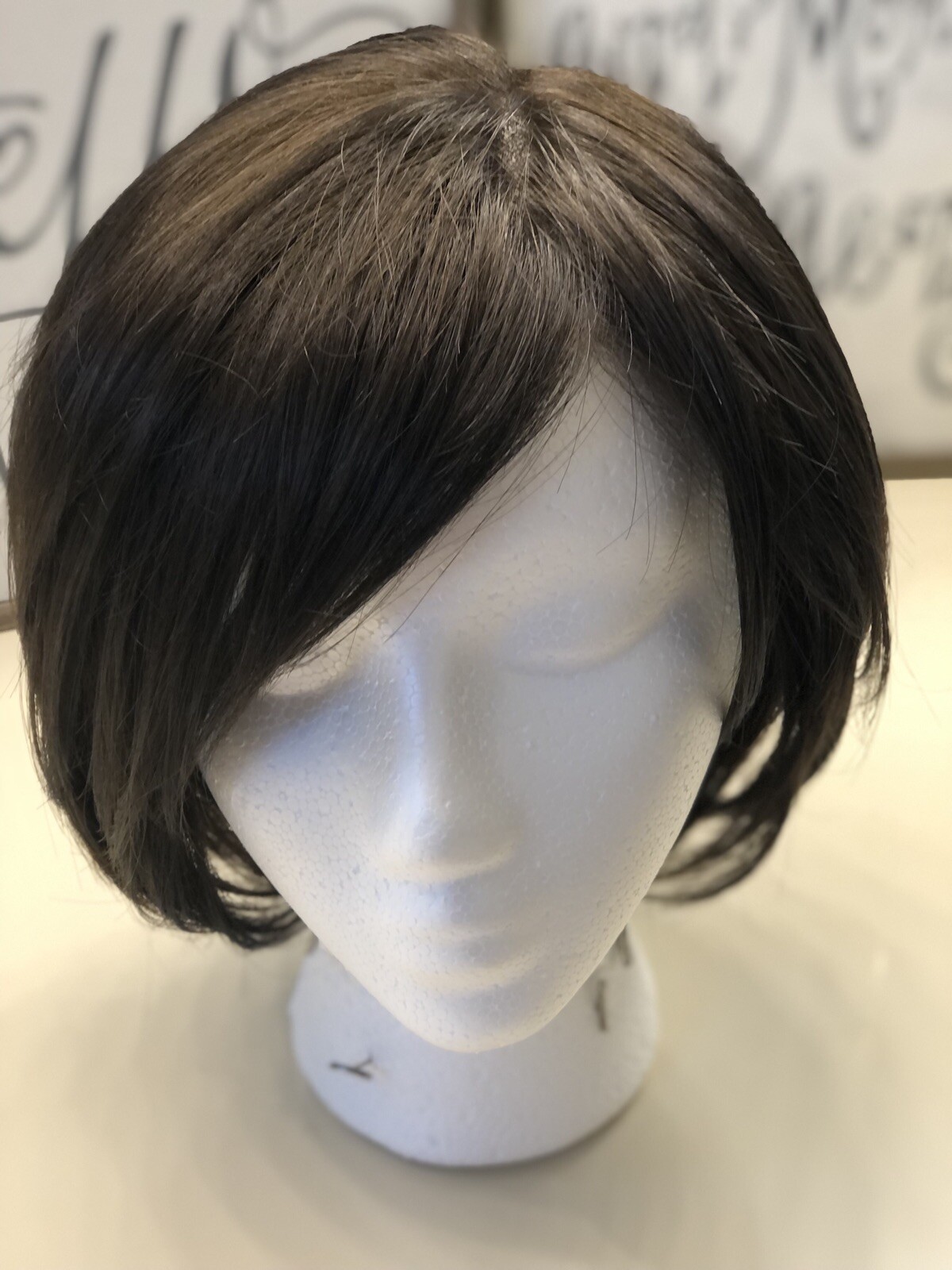 New Lace Front Hand Tied Synthetic Wig Dark Brown Short