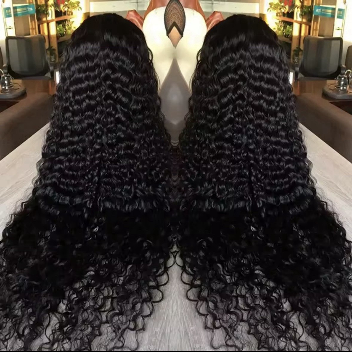 13×6 HD Lace Front Wig Deep Wave Human Hair Glueless Curly Wig 250 Density