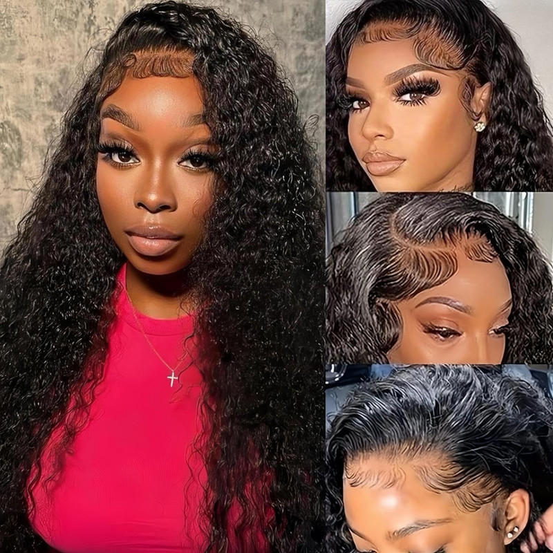 Segsavor Wear And Go Glueless Wigs Human Hair Pre Plucked Kinky Curly Lace