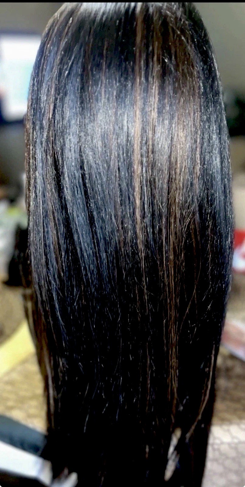 HD SWSS LACE LONG WIG STRAIGHT HAIR LAYERED HANDTIED CAP #1 BLK HEAT OK NEW