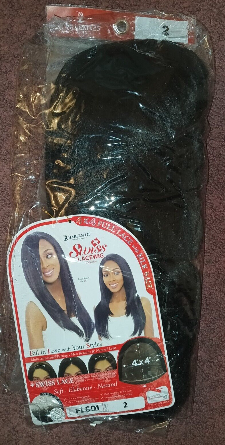 HARLEM 125 SWISS LACE SYNTHETIC WIG LAYERED MEDIUM LENGTH MULTIDIRECTIONAL PART