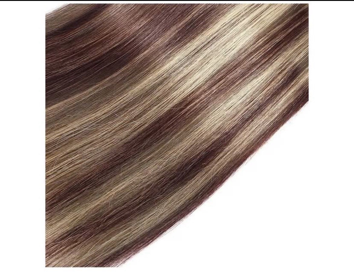 Sew in Straight 3 pack 22” p33/613 HUMAN HAIR RED BROWN BLONDE extensions – NEW