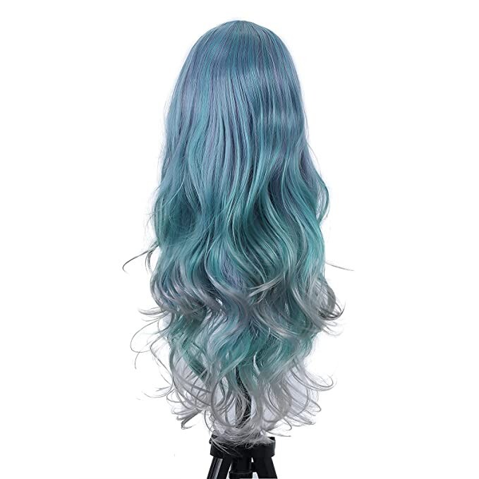 Wig NWT – Lady Miranda Blue/Gray Synthetic Wig, Long, Wavy, Non-Lace Cap