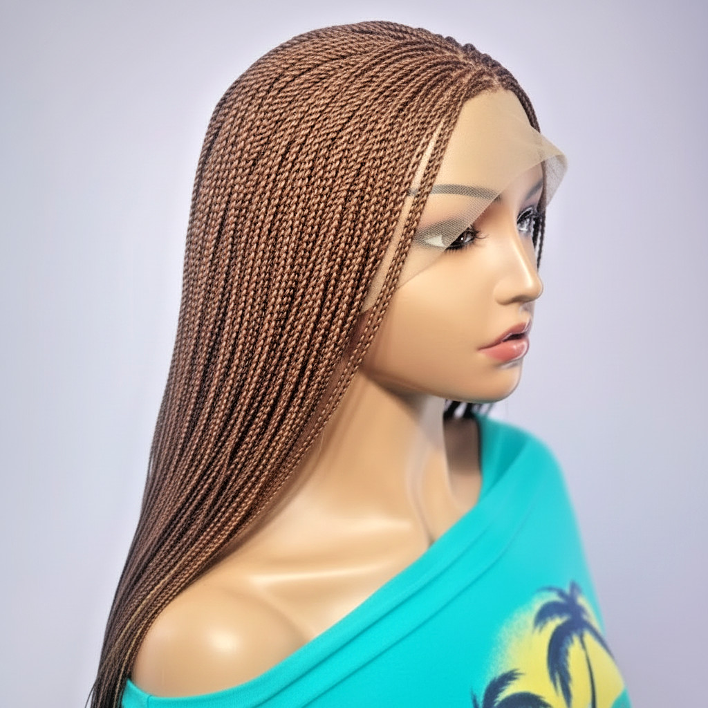 Micro Twist Braids. HD Full Lace Cap. Million Braids, Lightweight, Free Parting
