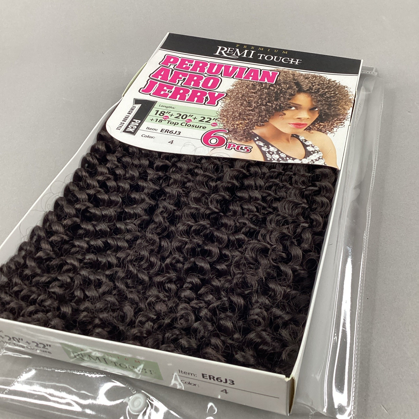 Afro Jerry #4 Dark Brown 18”- 22” All-in-One Premium Synthetic Hair Extensions