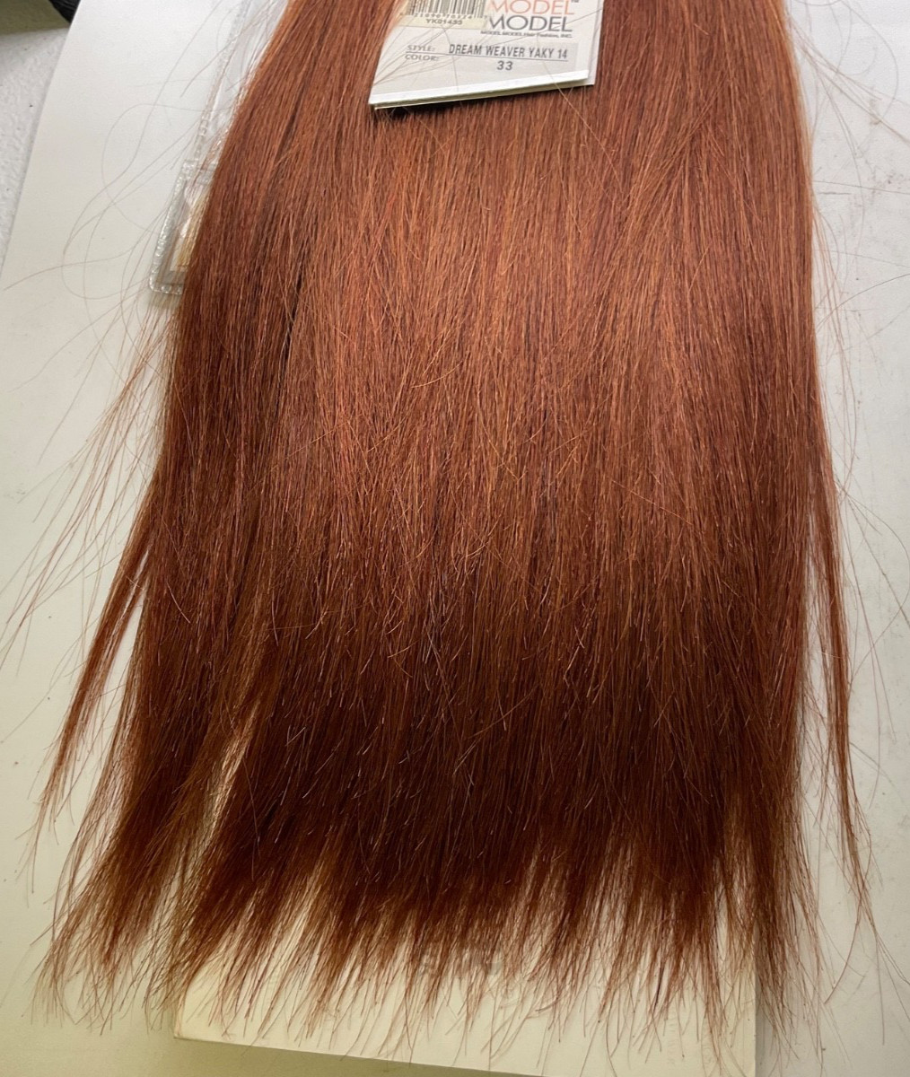 Model Model DreamWeaver 100% Human Hair Yaky 14″ Color 33, 1 Pack