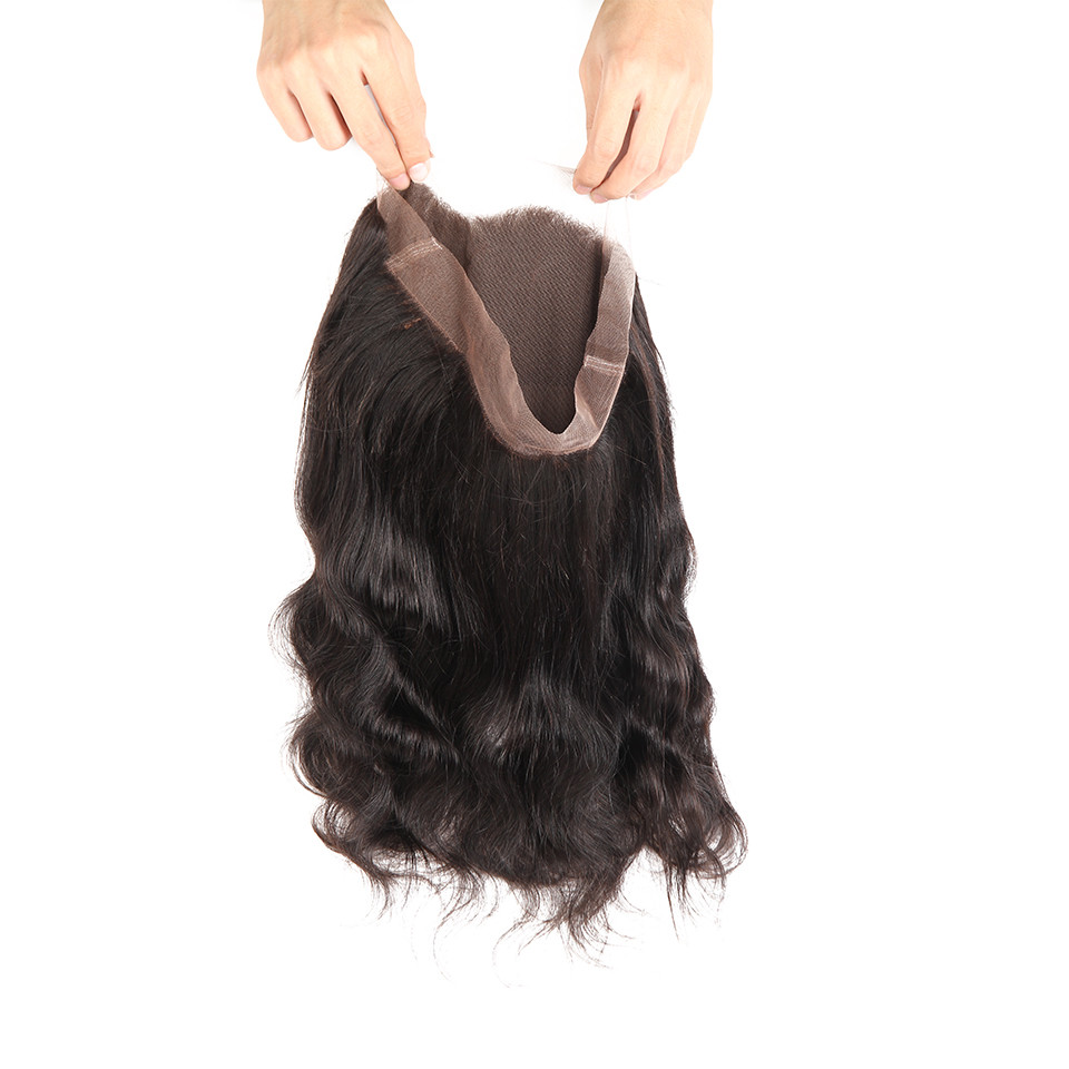 360 Body Wave Natural Color Closure 100% Human Remy Hair 22″x4″x”2″ (10″-20″)