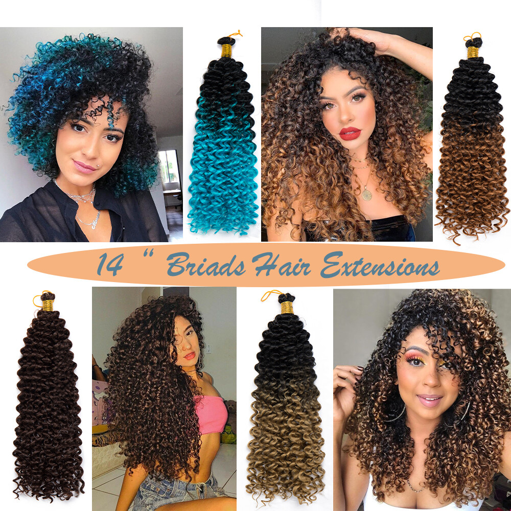 Deep Water Wave Braids Twist Crochet Braiding Hair Extension Curly Kinky Hair US