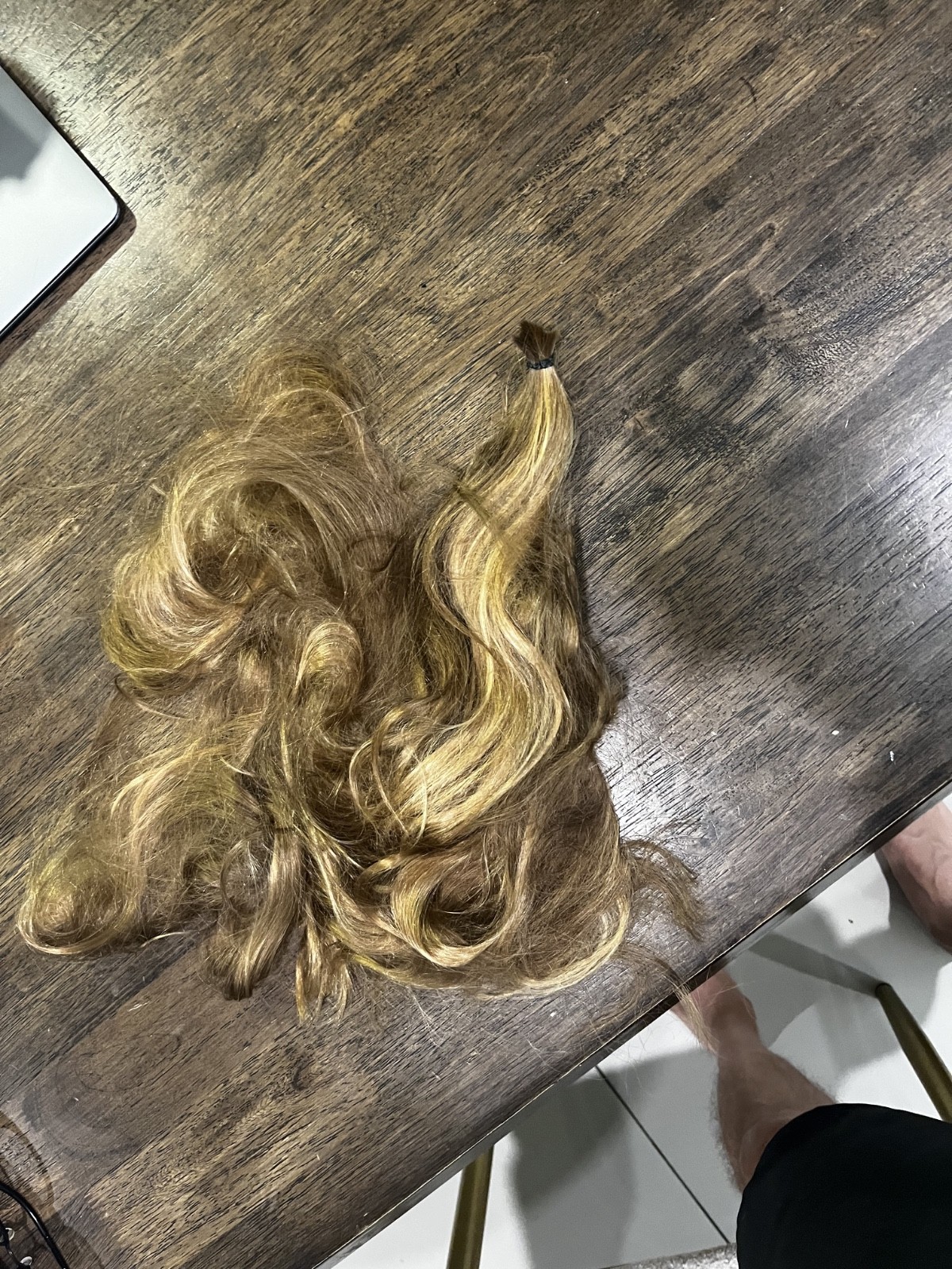 12” Virgin Human Hair Light Brown Ponytail Girl Child Thick Smoke-Free