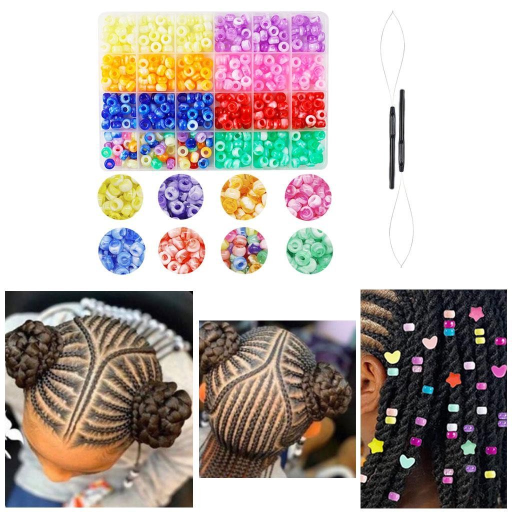 Hair Beads 480-in-pack Multicolor Decoration Hair Extension Beads for Dreadlock