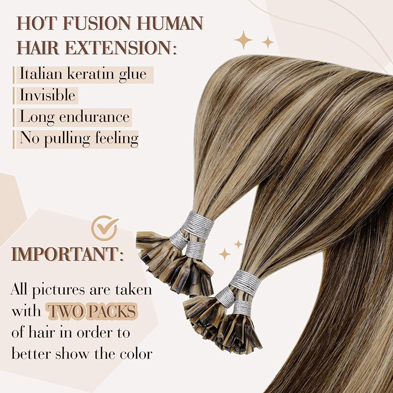 200G Real THICK Pre Bonded Keratin Nail U Tip 100% Remy Human Hair Extensions