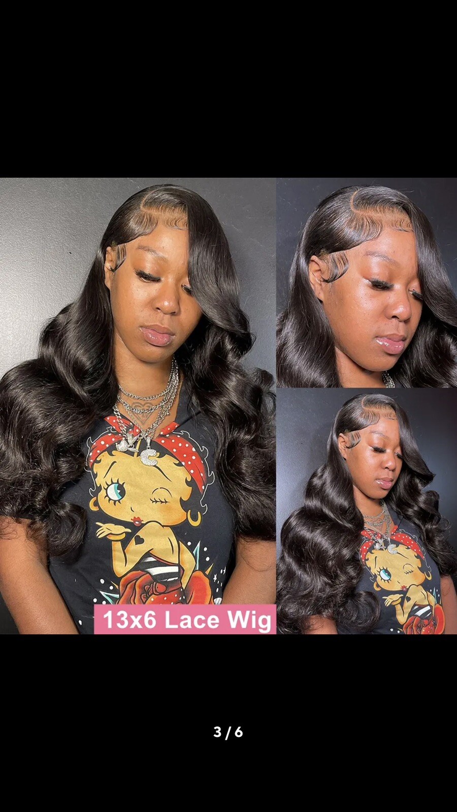 Hd 13×6 Body Wave Lace Frontal Human Hair Wigs Pre Plucked Women 36in 250% Densi
