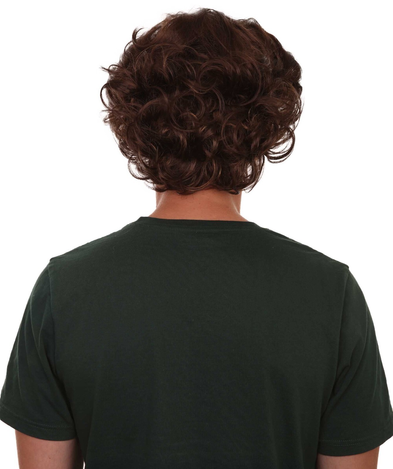 Curly Brown Mens Cosplay Halloween Wig | Premium Breathable Capless Cap HM-321