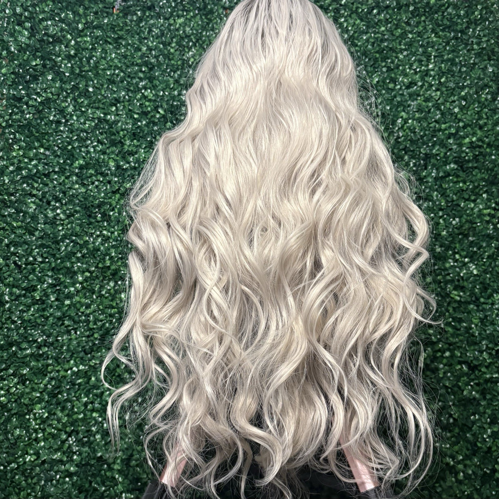 BRAND NEW 28 inch Loose Curly Lace Front Premium Synthetic Wig – Brown/Gray