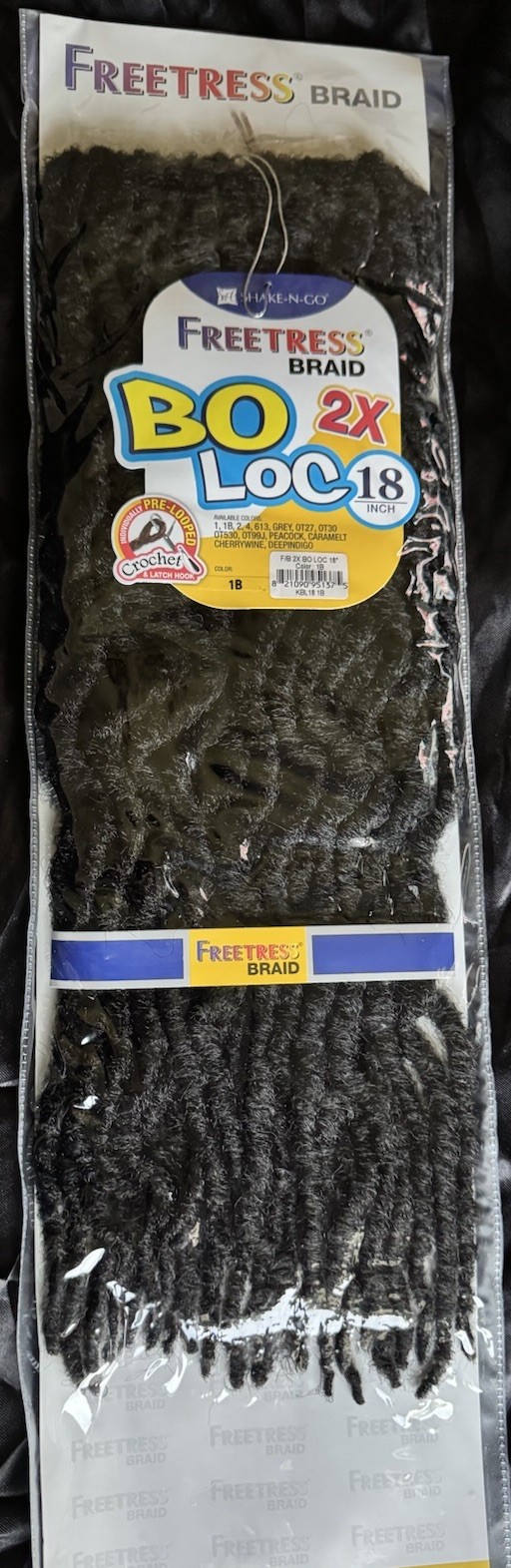 Freetress Bo Loc Pre-Looped Crochet Dreadlocks Synthetic 18″ Hair 1B