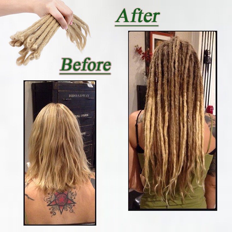 Reggae Single Ended Dreadlocks Extensions Synthetic Dreads Crochet Braid Hair US