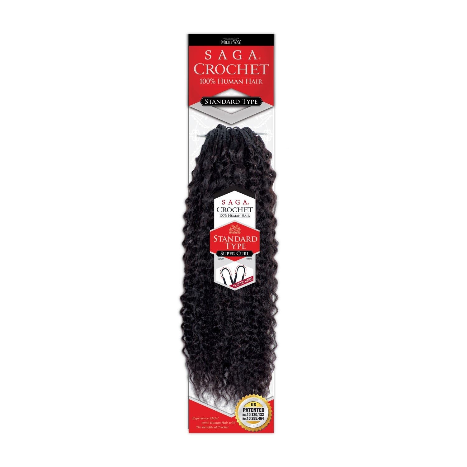 Saga 100% Human hair crochet Standard type – Super curl