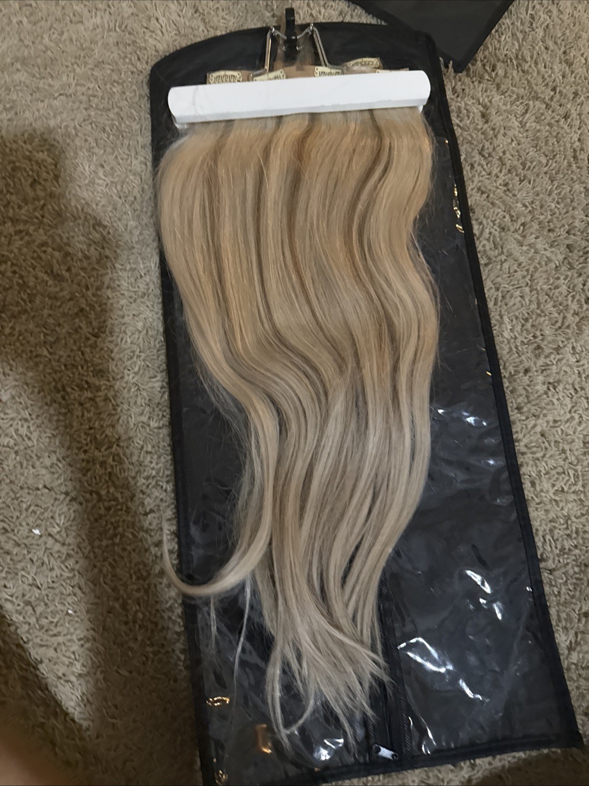 Blonde W Highlights Clip Hair Extensions daydream hidden crown 20” Color 882