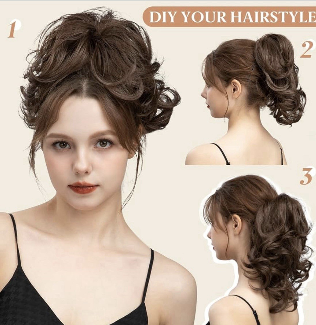 CJL HAIR Claw Clip Short Ponytail Hair Extensions, Synthetic Hair Sunny Blonde