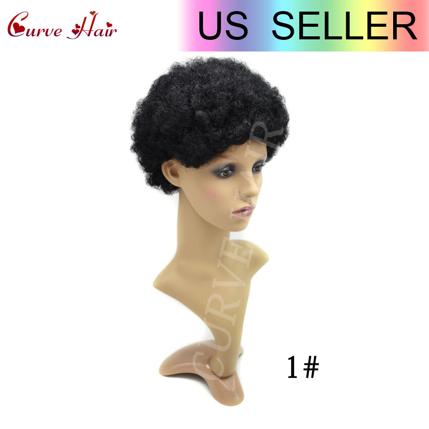 Short Afro Wig Human Hair Afro Kinky Curly Wig for Black Women Natural Brazilian