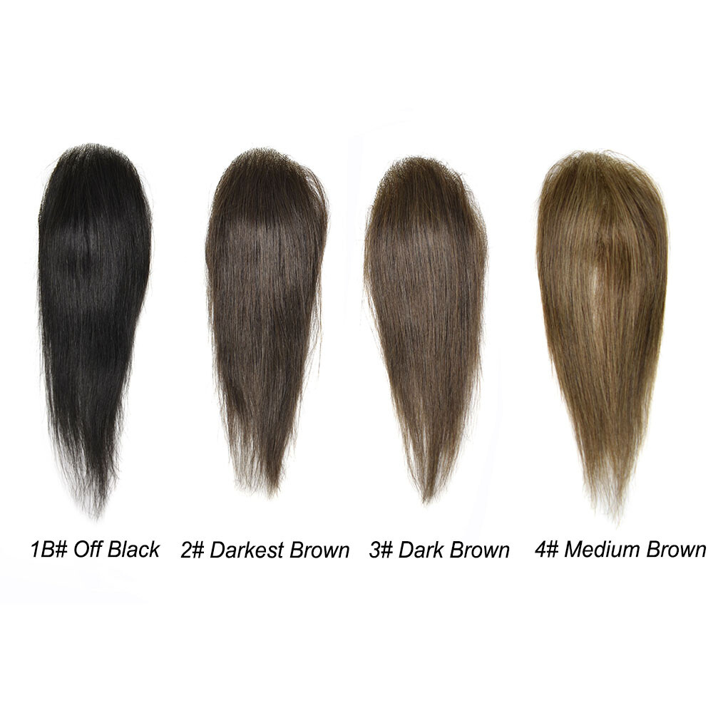 Invisible Women Topper Full Poly Human Hair Top Piece Skin Pu Toupee 6″-16″ US