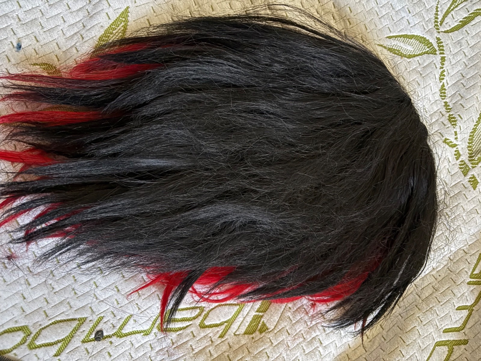 Blue red and purple black mixture unisex wigs