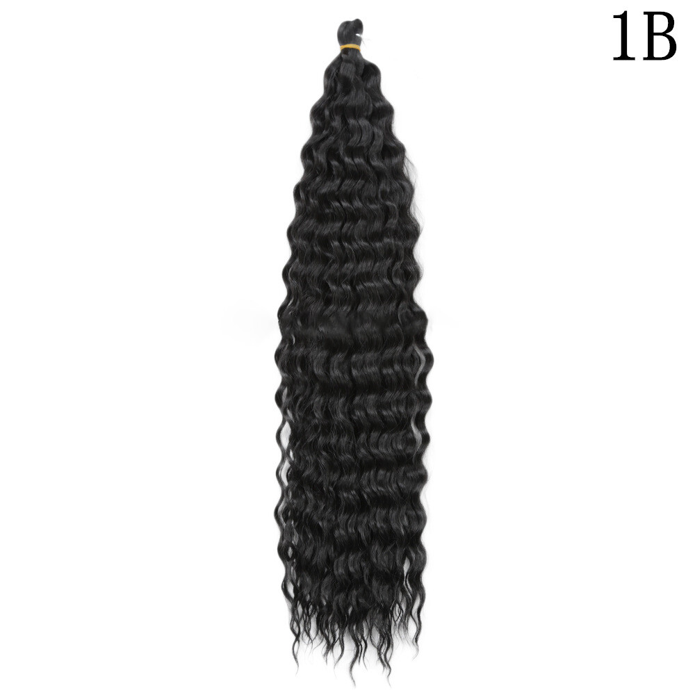 22″ Synthetic Deep Water Wave Crochet Hair Afro Curl Twsit Braids Hair Extension