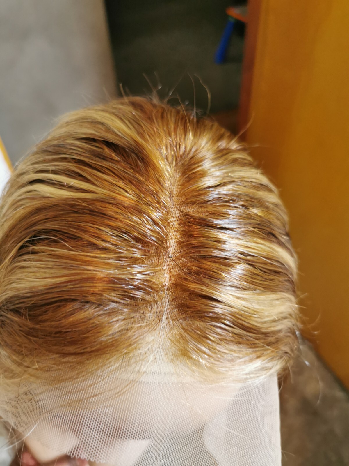 24” High Quality Hightlight Blonde Brown Human Hair 6X13 Front Lace Wig