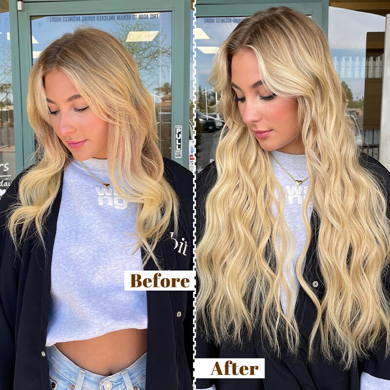 One Piece Clip in Remy Human Hair Extensions 1PCS Full Head Brunette Straight