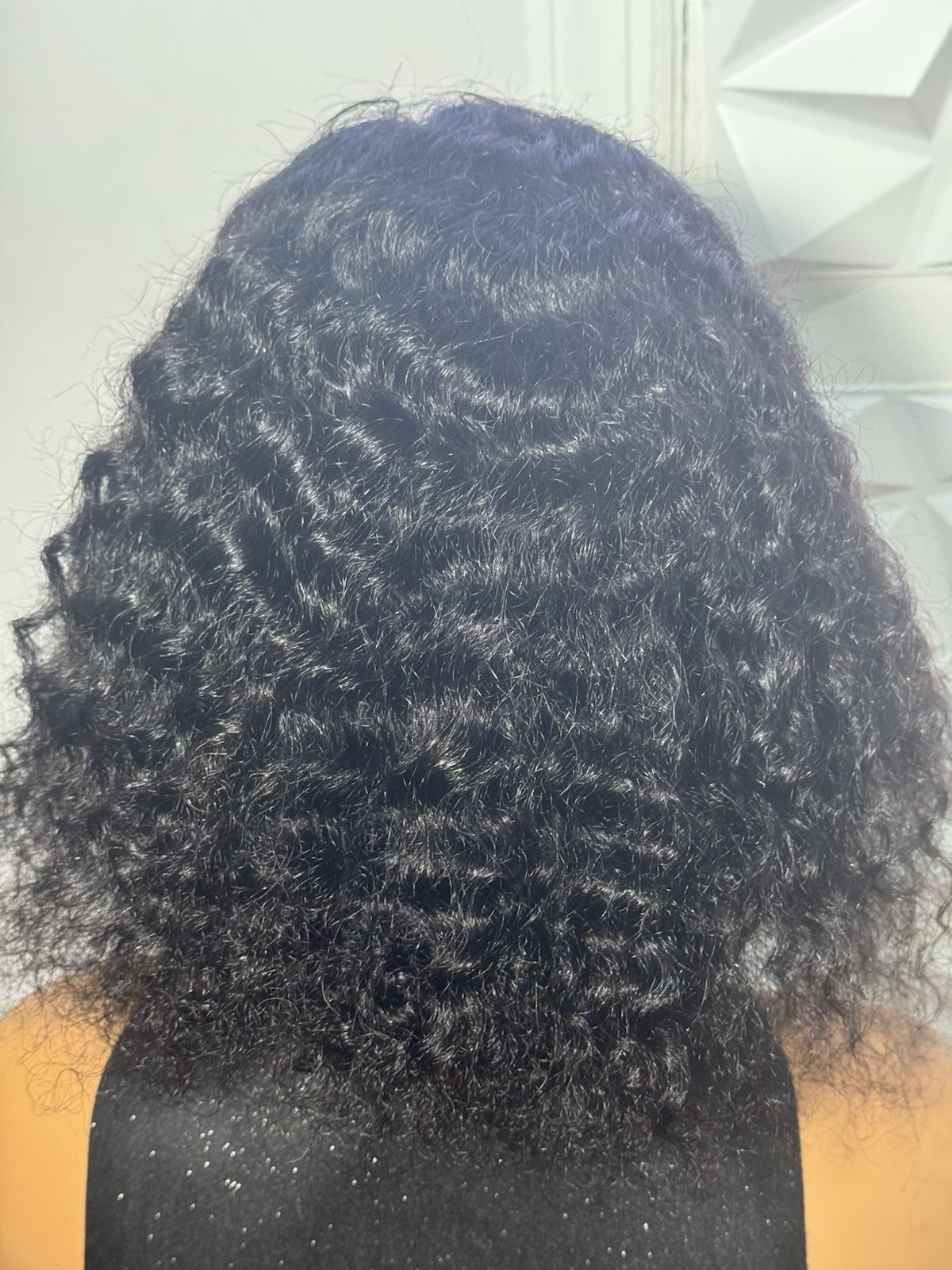 100% Human Hair 12 Inch Water Wave Curly Wig for all women