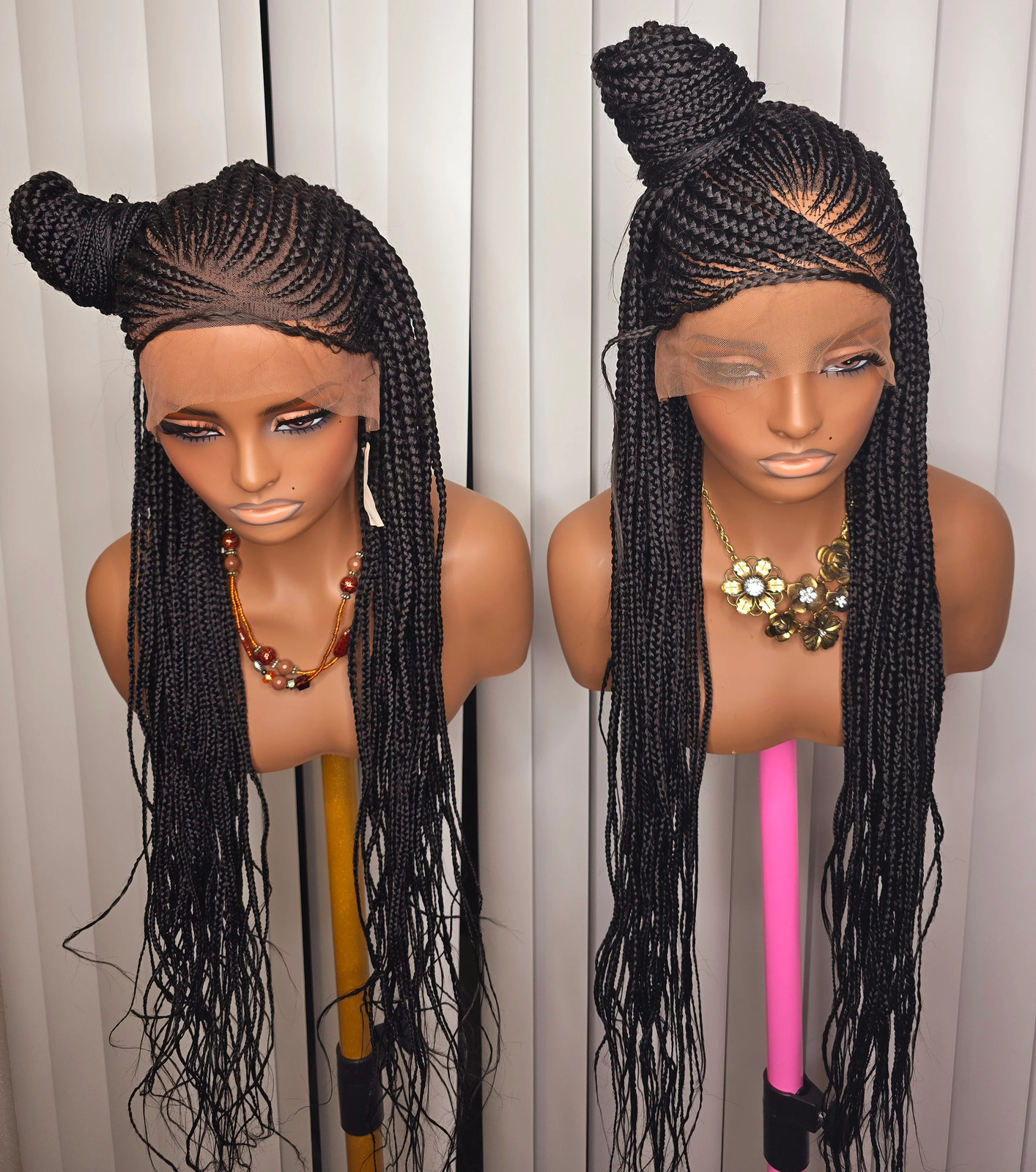Black 36inches synthetic Braided wig Ponytail Style for Classic Ladies