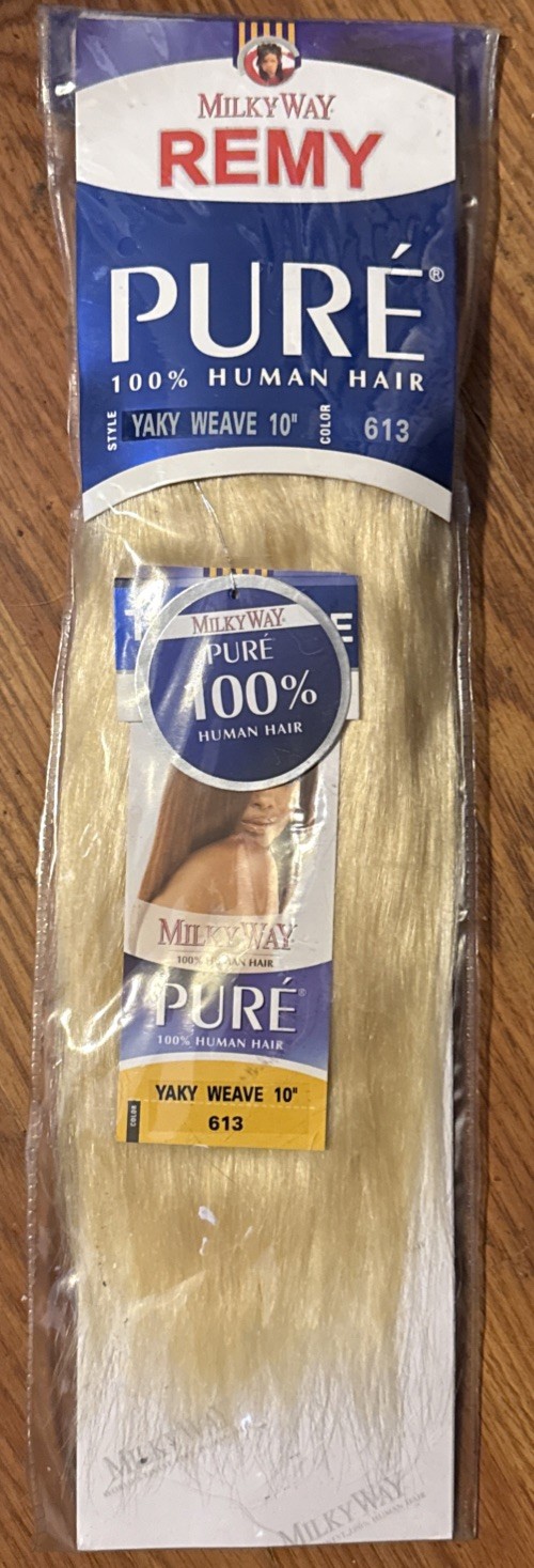 Milky Way PURE SPECIAL COLOR Human Hair Weave Extension Yaky_10″_#613