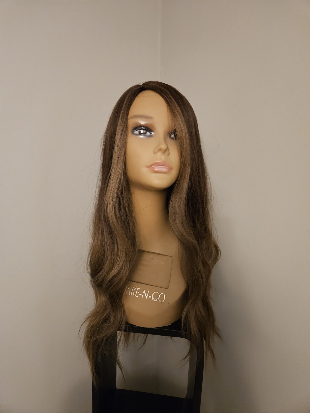SUPER NATURAL LOOK WAVY MIXED BROWN WOMEN’S WIG Lace Front