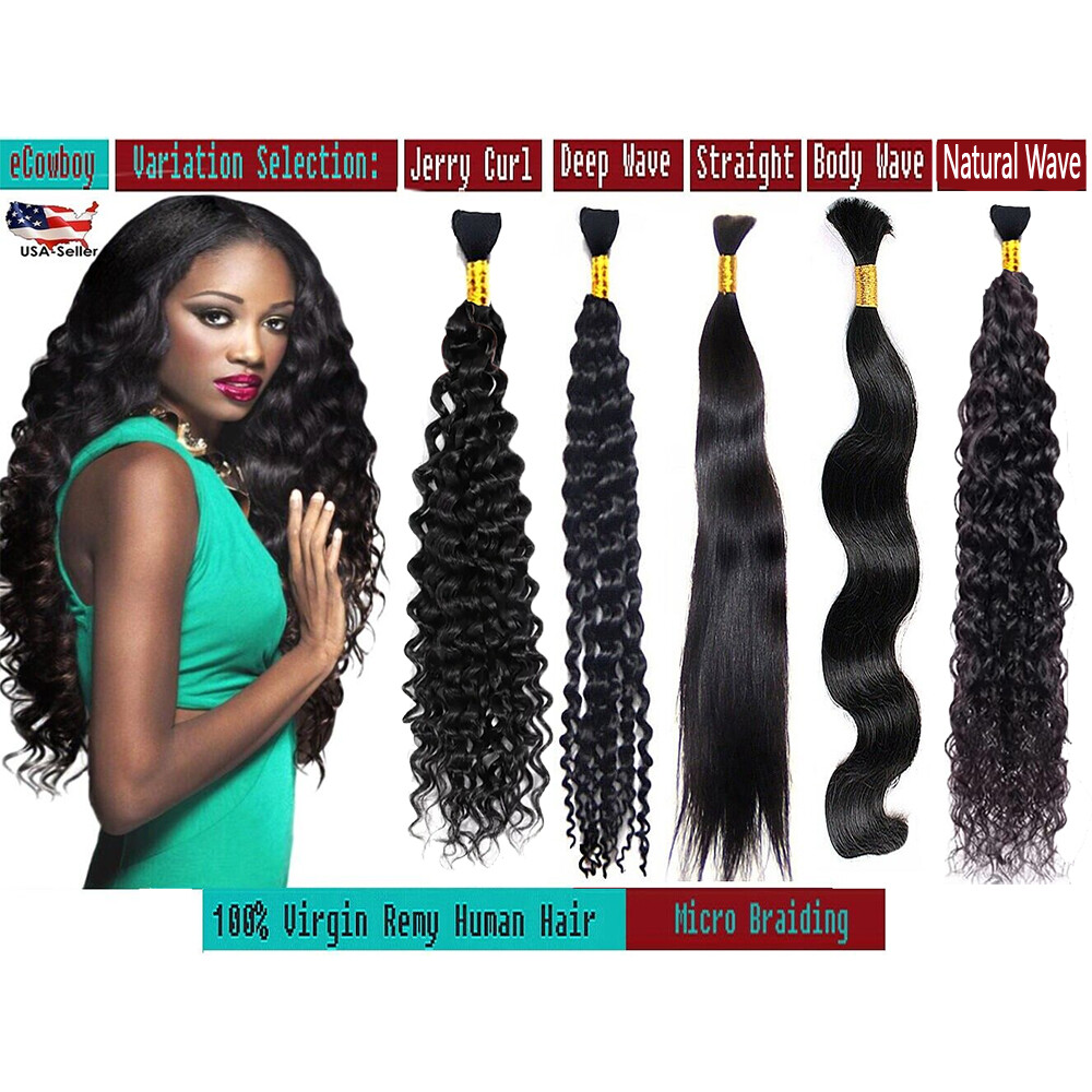 100 Human Hair Micro Braiding Best Quality Bulk Mink REMY Hair 22″ 100g/bundle