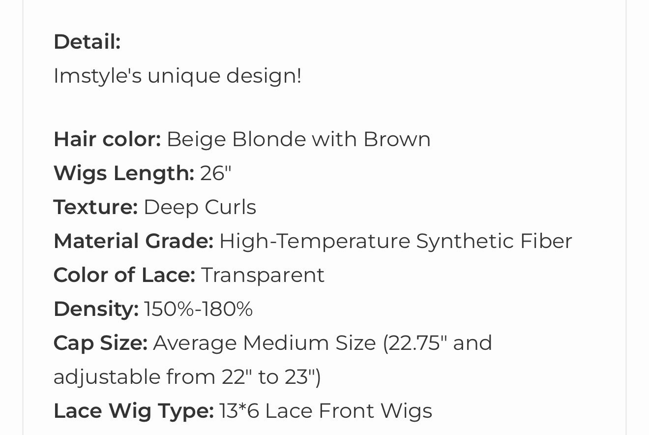 Imstyle – BEVERLY – Beige Blonde Brown – 13×6 Lace Front – BRAND NEW NEVER USED