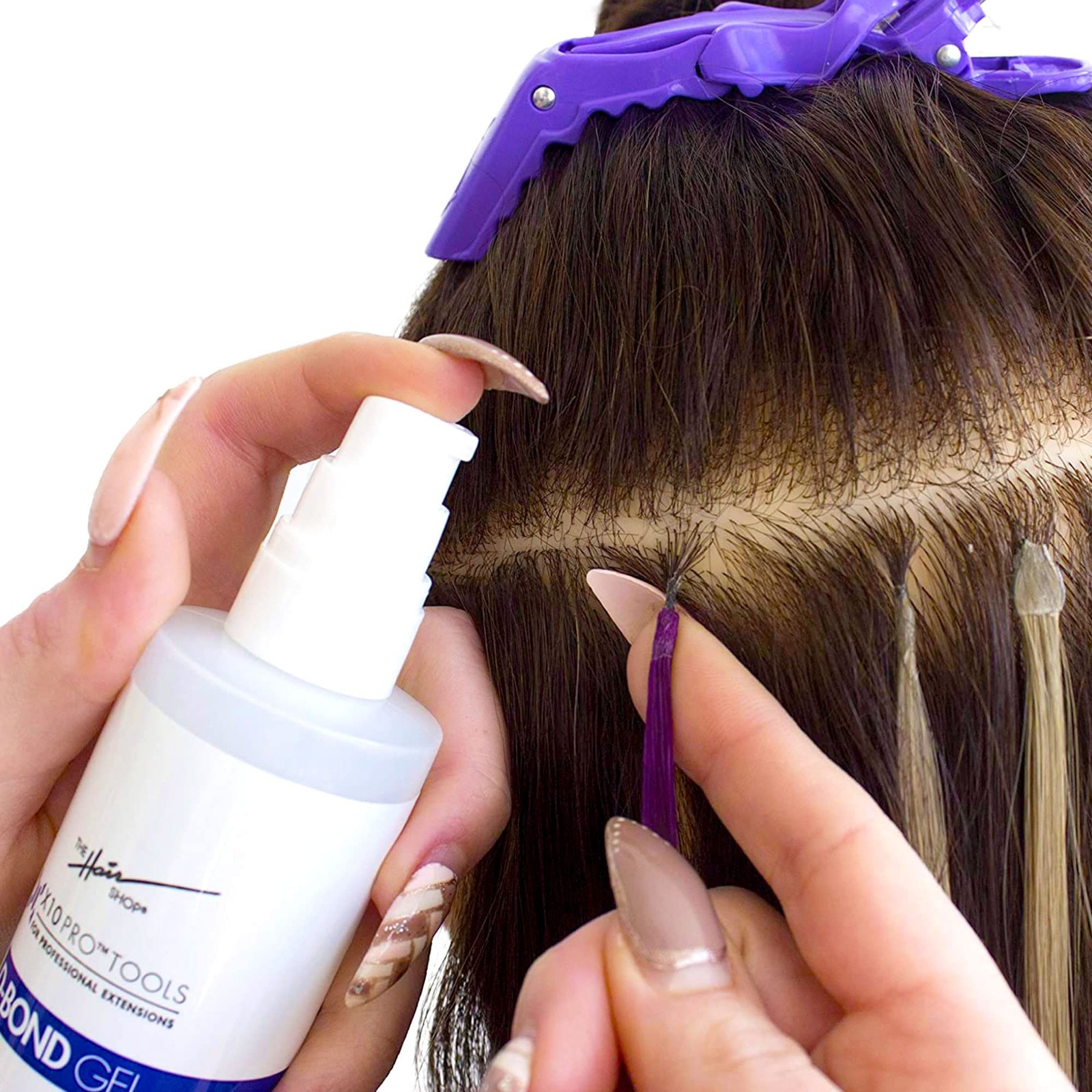 X10 Pro-Tools D Bond Gel Remover by , Keratin Glue Fusion Pre Bonded U Tip, K…
