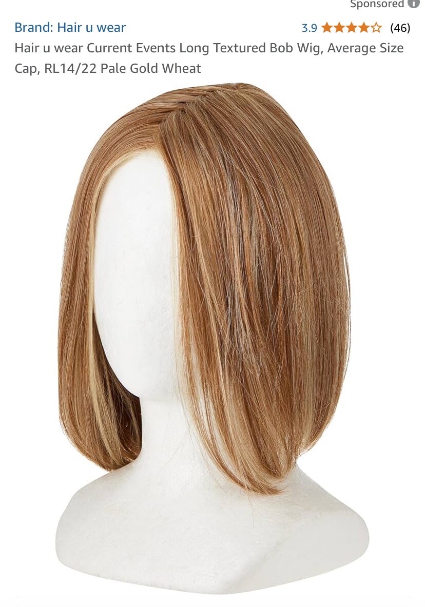 Raquel Welch Hair U Wear Bob Wig Average Rl14/22 Pale GoldWheat