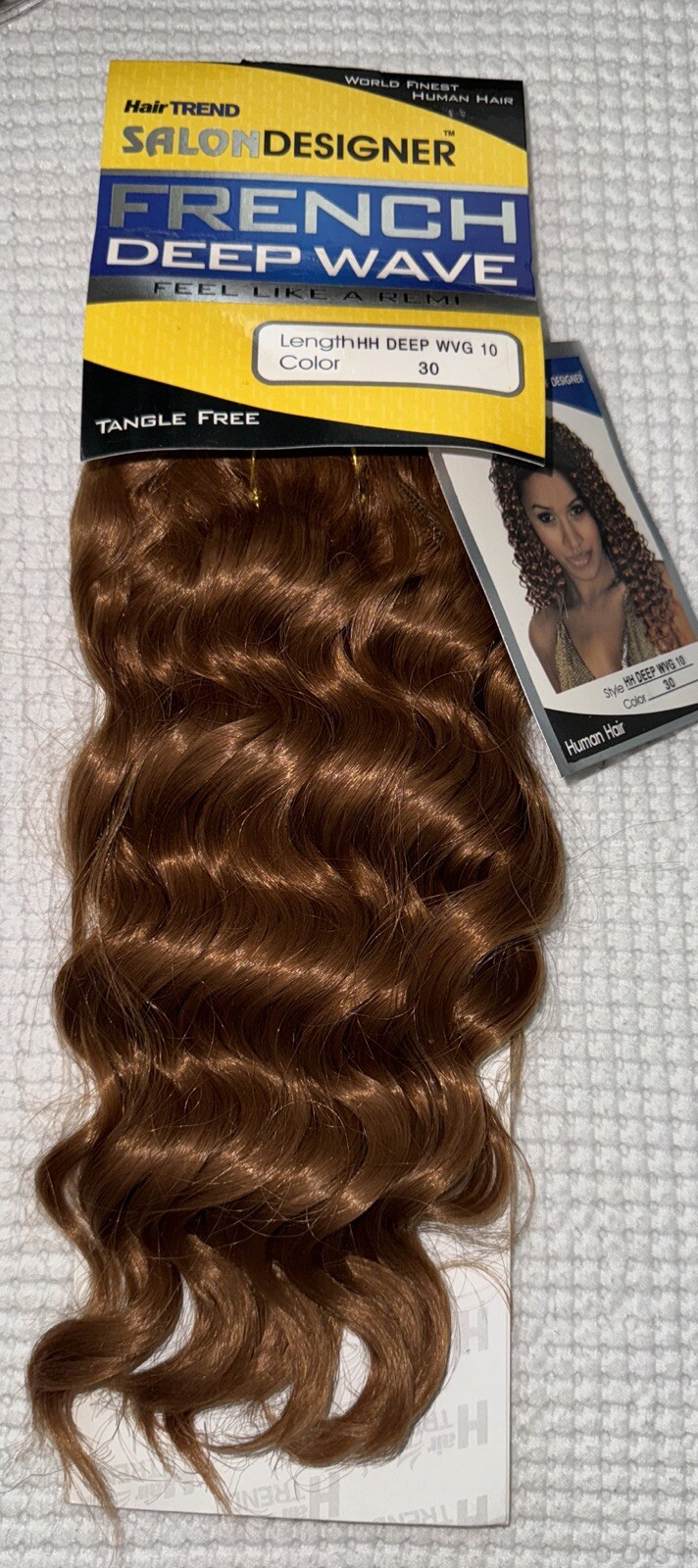 Hair Trend Salon Designer French Deep Wave HH Deep Wave 10” Color 30 Sew In
