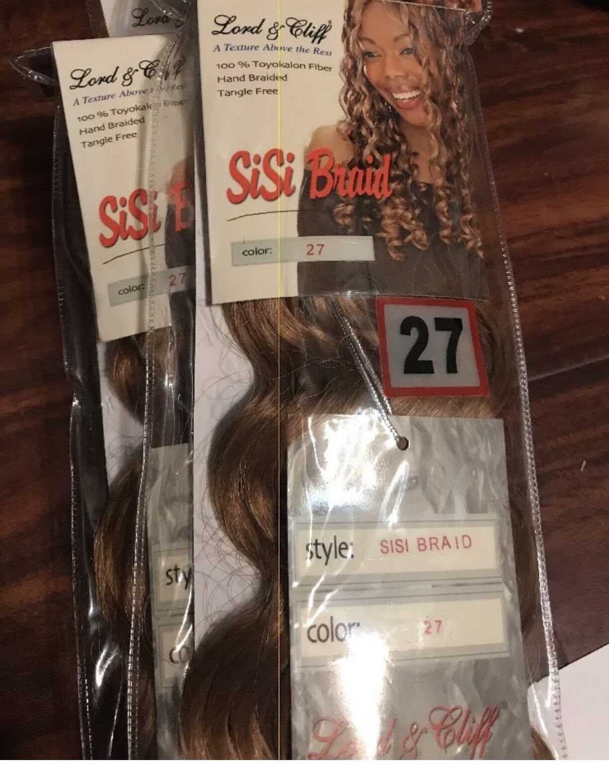 Lot Of 4-Lord & Cliff SiSi Braid Wavy Color:27 20” Toyokalon Fiber