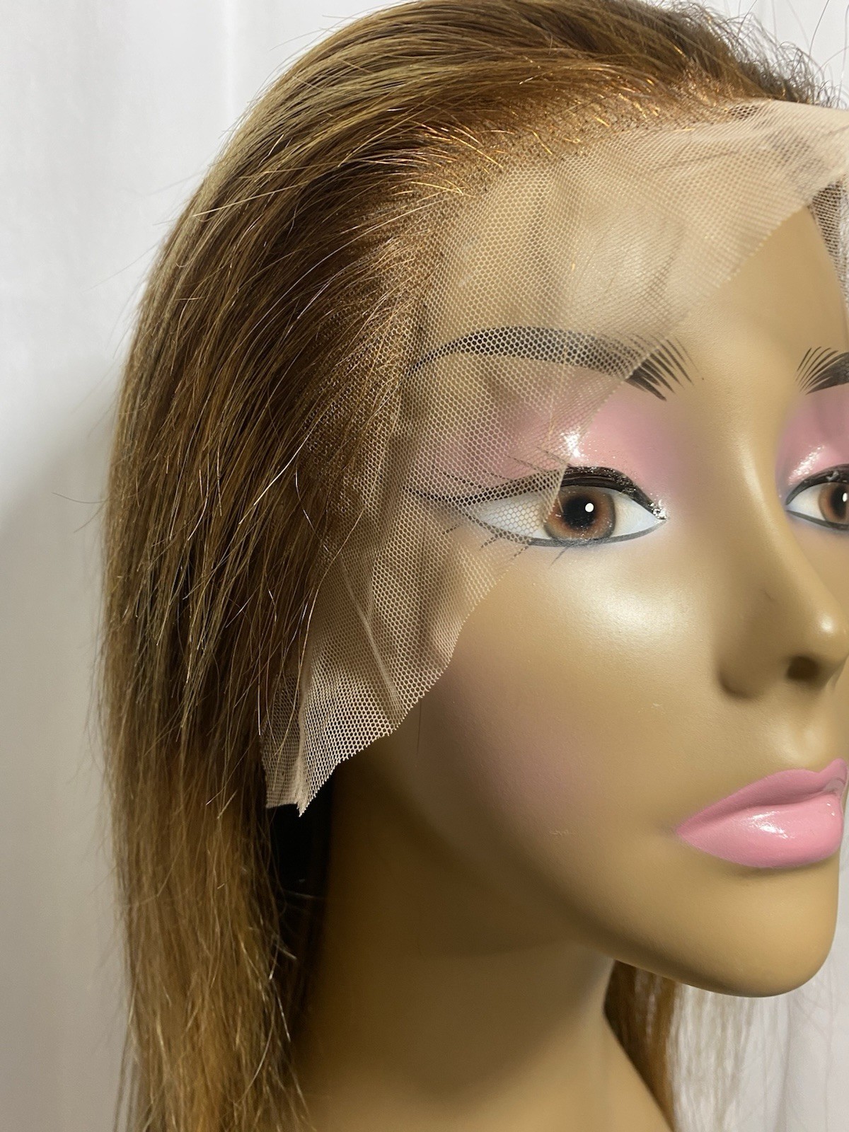 24 Inch 4/27 Ombre Honey Blonde Highlight 13×4 Lace Front Wig Human Hair Glueles