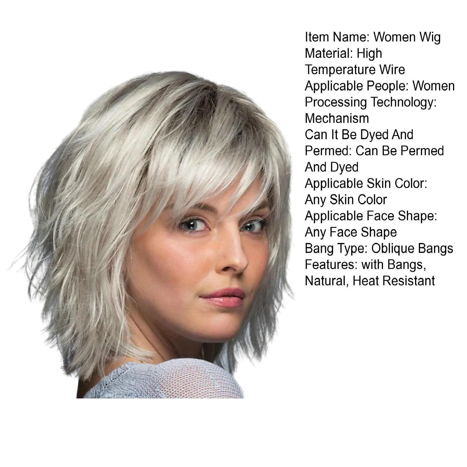 New Messy Women Wig, Soft Smooth Short Curly Wig with Bangs, Natural Look⭐