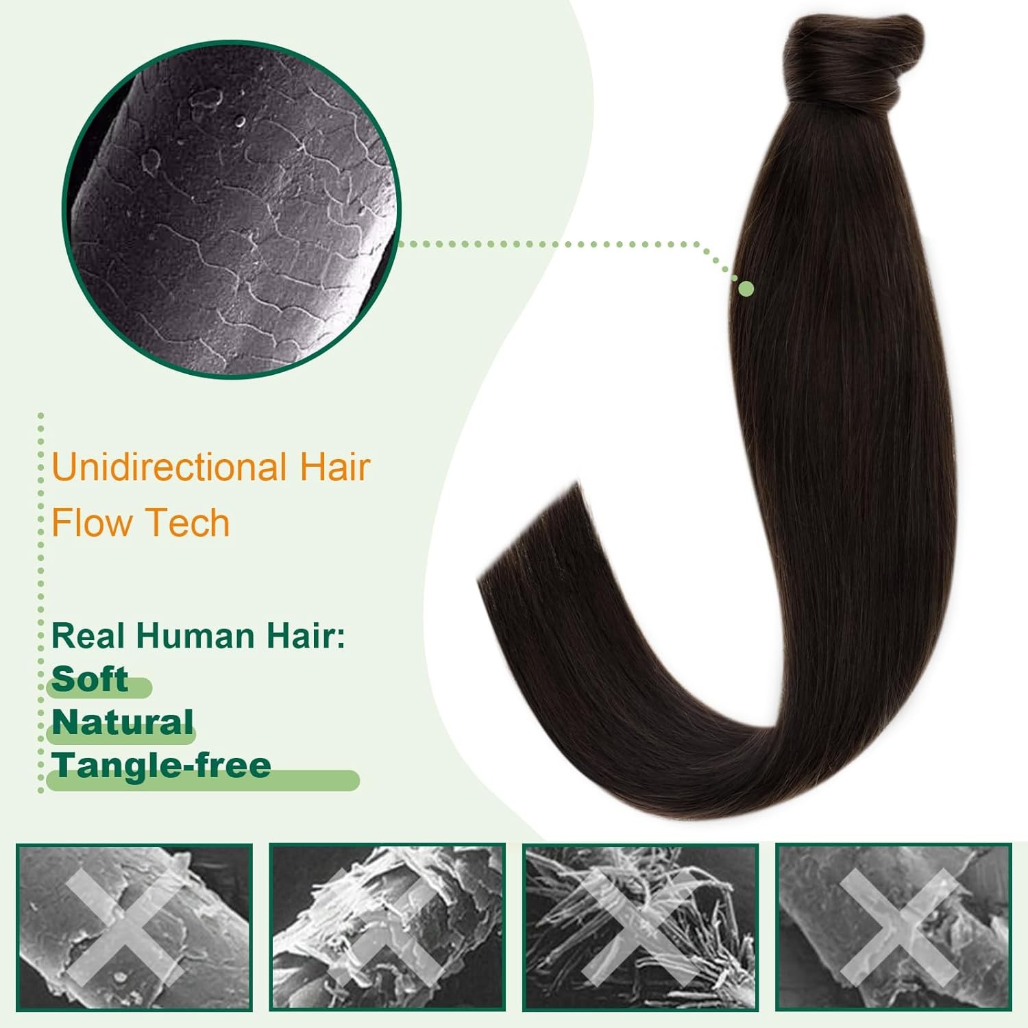 Easyouth PONYTAIL 12in #2 BROWN Hair Extensions – PY_2_12_70G4