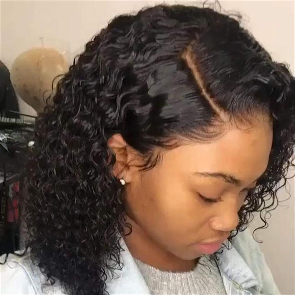 ↑Short Bob Wigs Deep Wave Rose Net Wigs Short Curly Bob Wig Glueless Machine