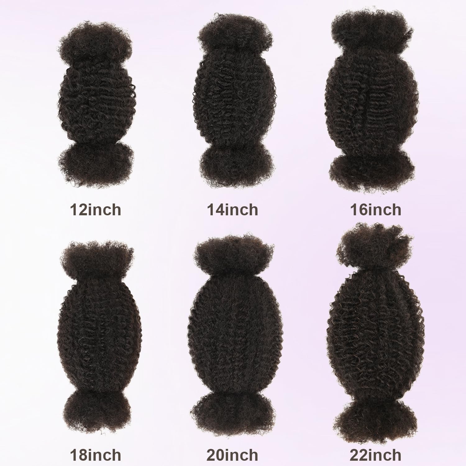 Lovenea Afro Kinkys Bulk Human Hair For Twists Braiding Repair Loc 50