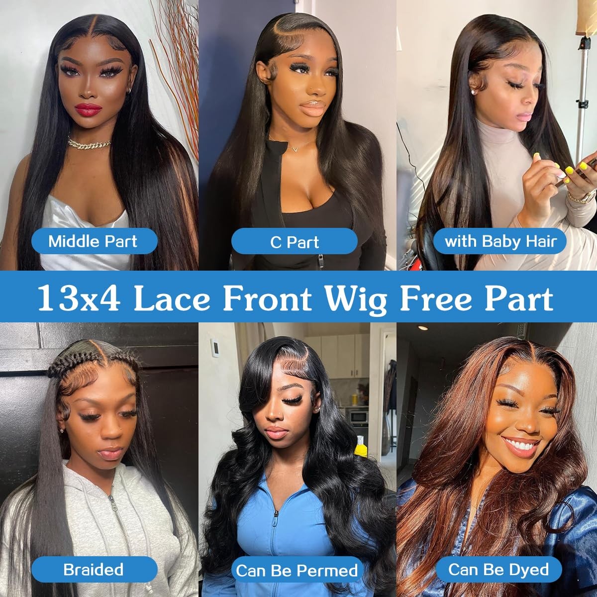 Atohallan 28 Inch Straight Lace Front Wigs Human Hair Pre Plucked 13X4 Hd